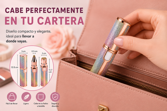 Depilador SANEA cabe en la cartera - compacto y portatil
